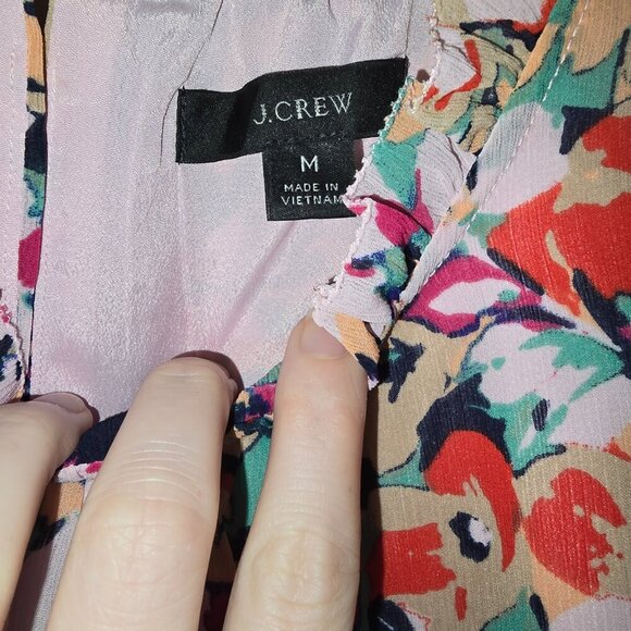 J. CREW FlCrinkle Cyrano Floral Top - Picture 8 of 12